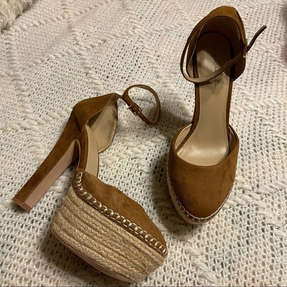 ZARA BASIC WOMENS GRAY PLATFORM SANDAL